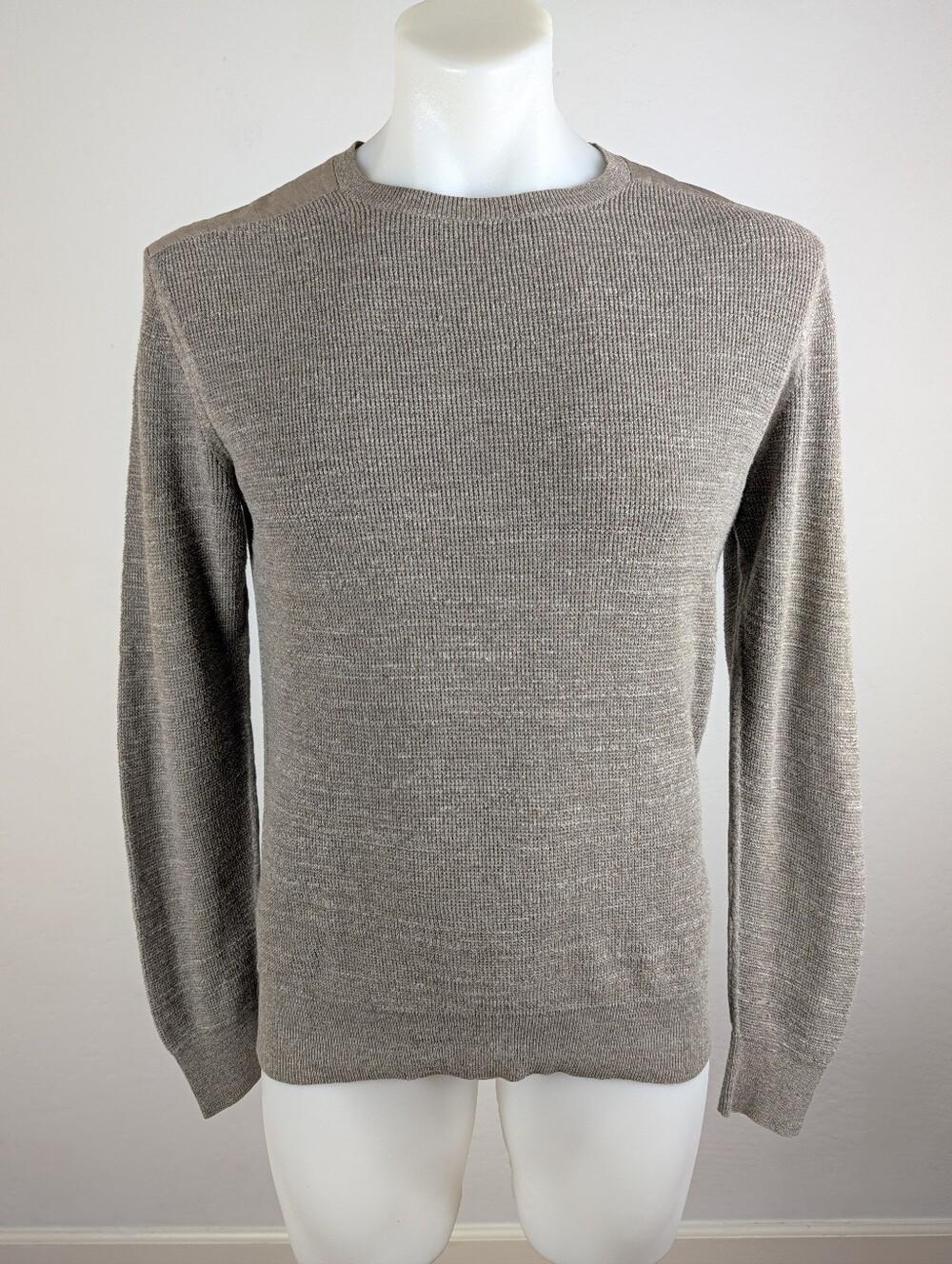 All Saints Men's Crewneck Sweater in Light Taupe